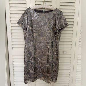 Tahari silver dress